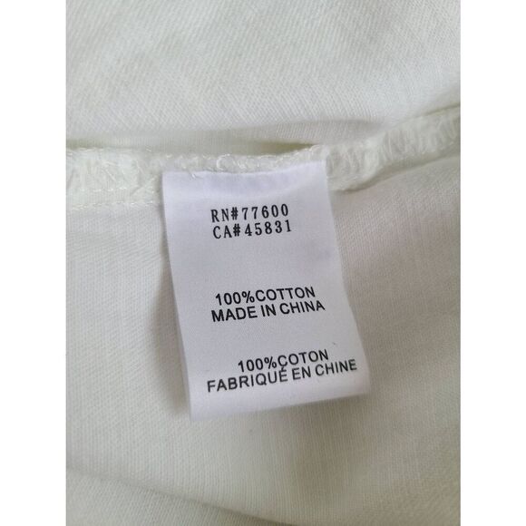 Sandrine Rose Denim Button Up Shirt Women's Medium White Long Sleeve 100% Cotton - Picture 10 of 10